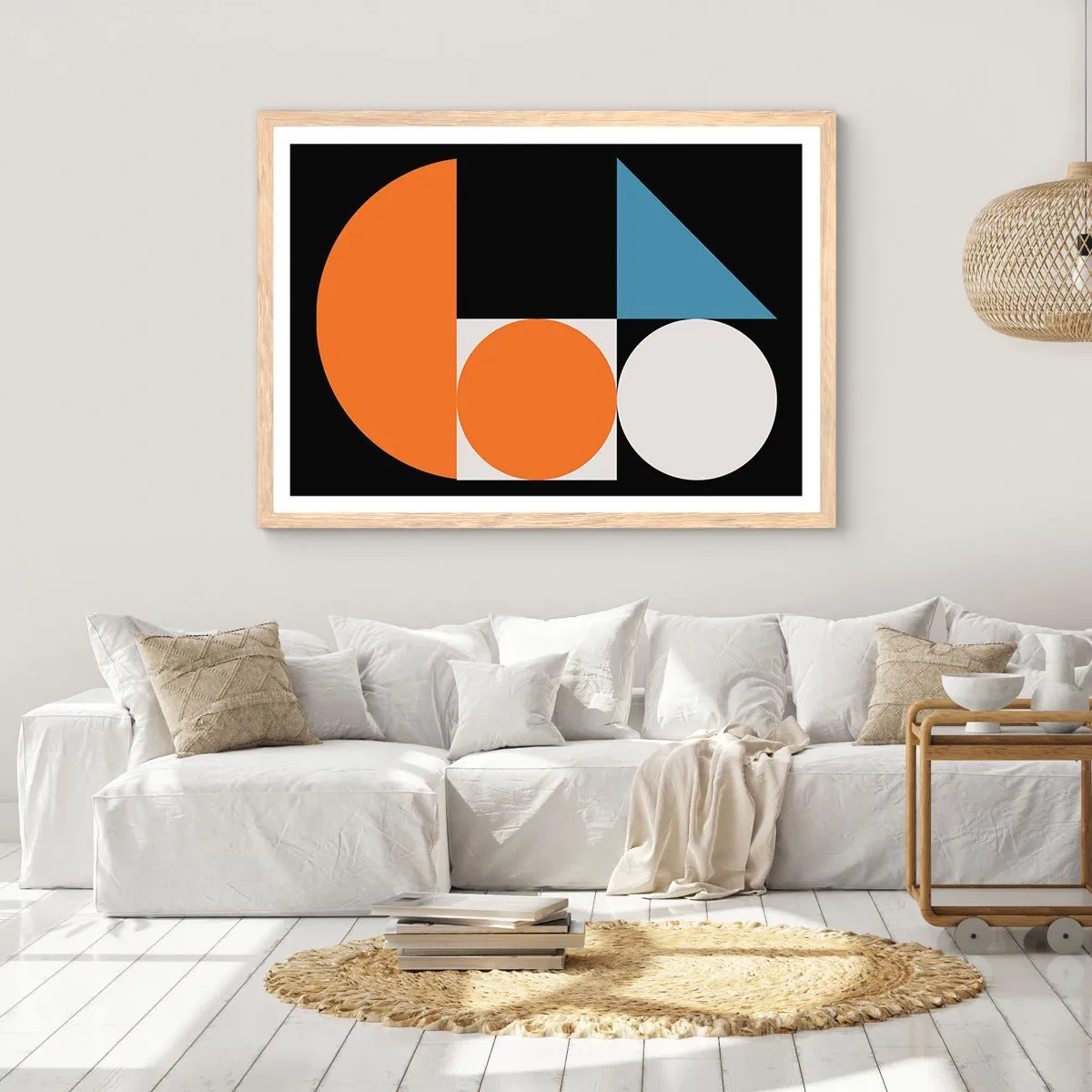 Een poster in een licht eiken lijst - Dacht lay-out - 50x40 cm