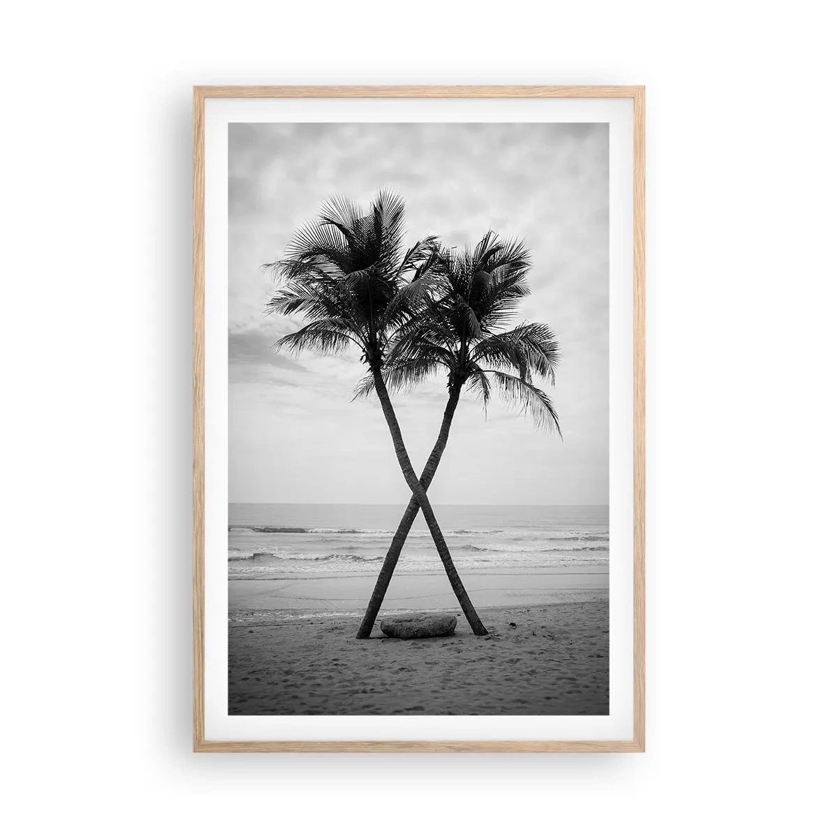 Een poster in een licht eiken lijst - Een tedere aanwezigheid - 61x91 cm