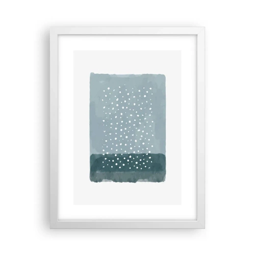 Poster in een witte lijst - Gegroeid op blauw - 30x40 cm