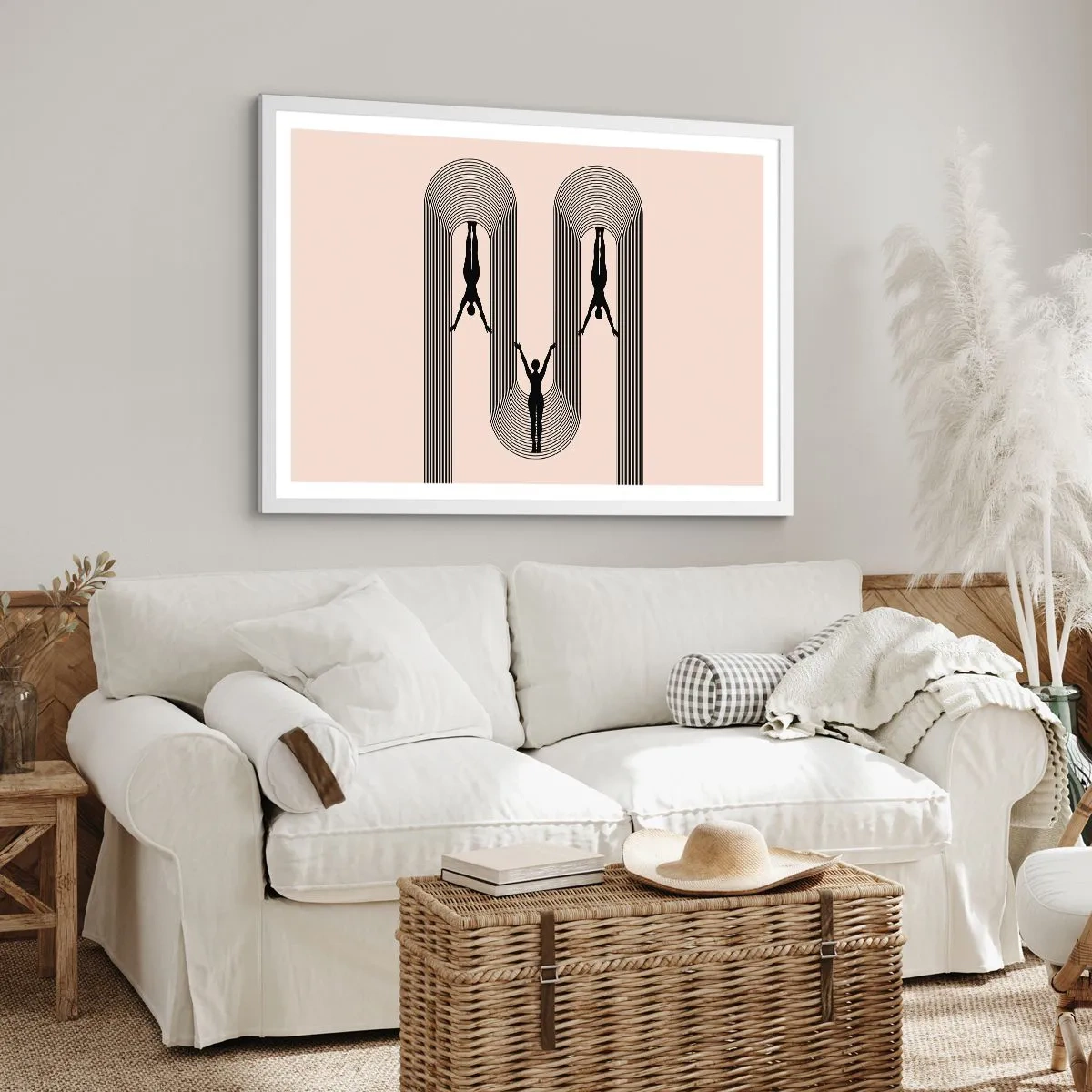 Poster in een witte lijst - Op zijn kop - 40x30 cm