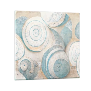 Schilderen op glas - Wat zit er in de schelp? - 30x30 cm