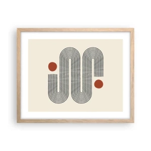 Een poster in een licht eiken lijst - Van het begin tot het eind - 50x40 cm