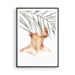 Poster in een zwarte lijst - Voel de polsslag van de tropen - 70x100 cm