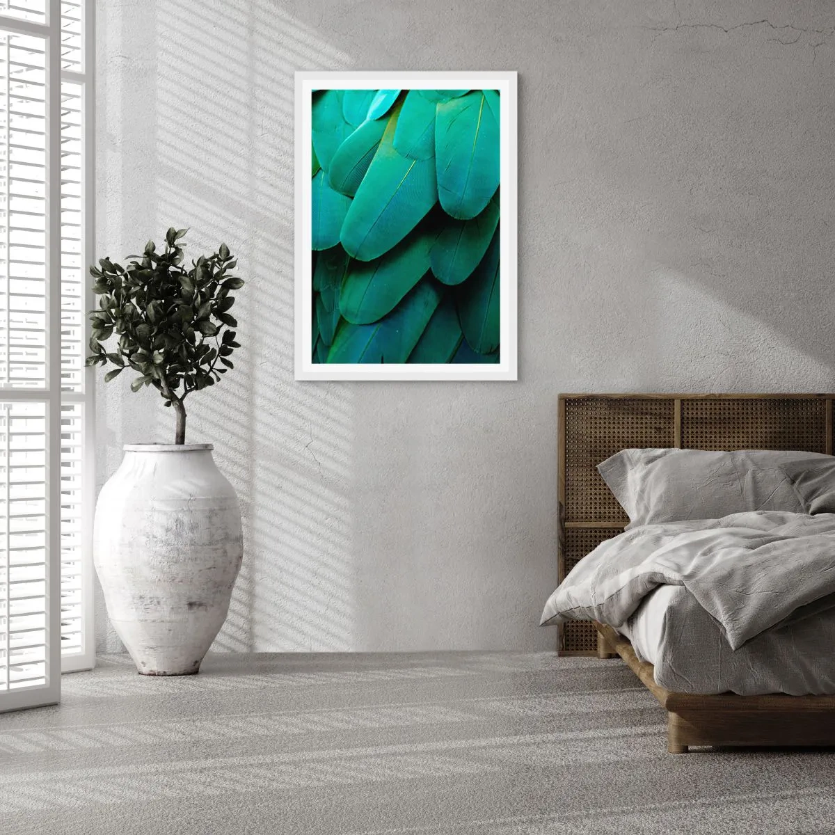 Poster in een witte lijst - Papegaaiachtige precisie - 50x70 cm