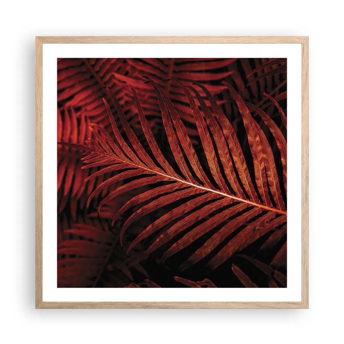 Een poster in een licht eiken lijst - De hitte van het leven - 60x60 cm