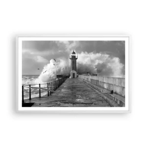 Poster in een witte lijst - Onbevreesd - 91x61 cm