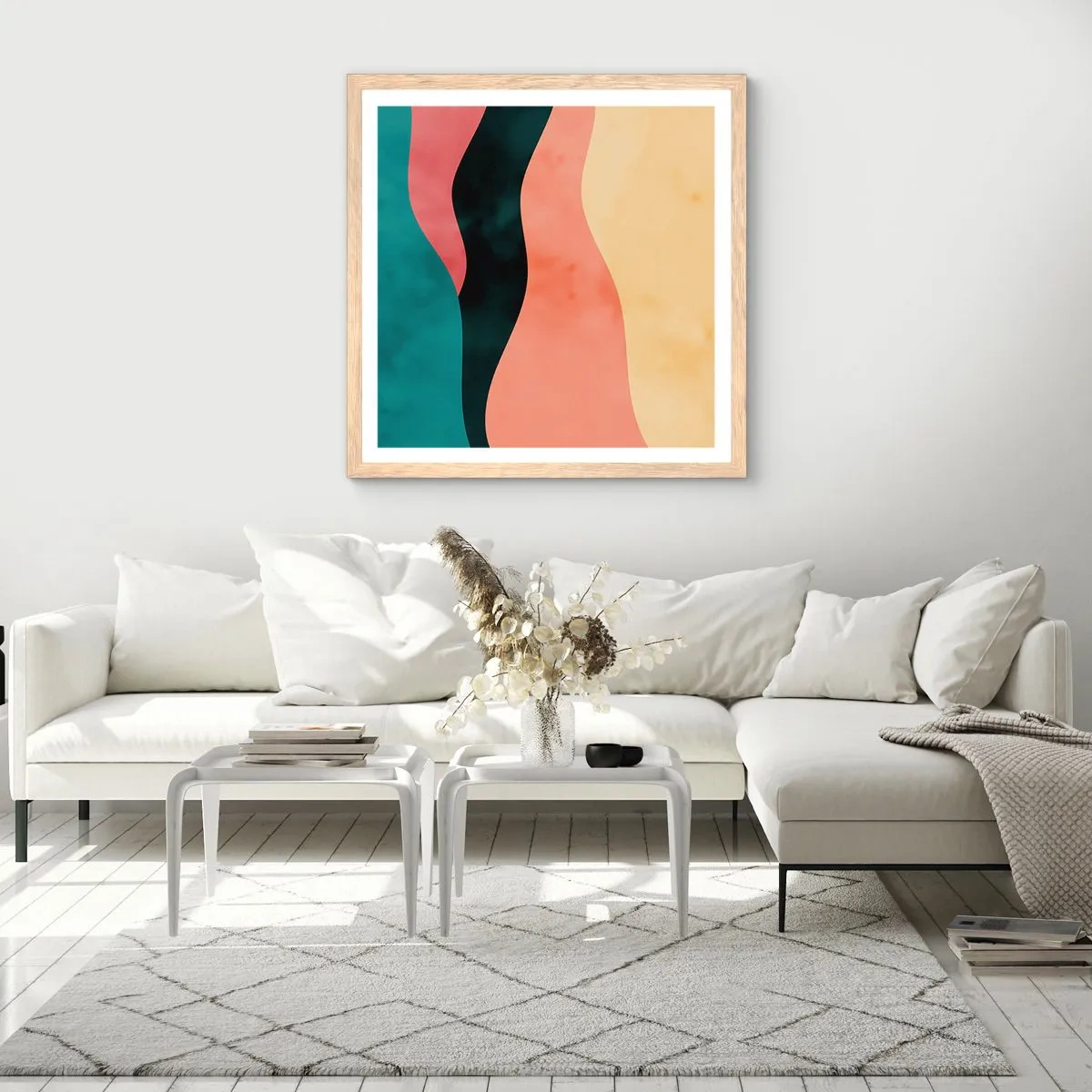 Een poster in een licht eiken lijst - Conforme non-conformiteit - 30x30 cm