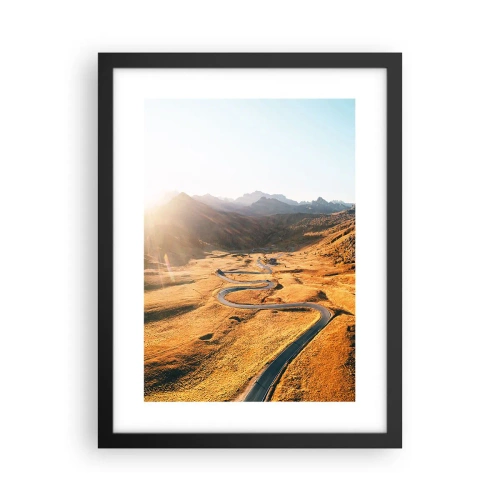 Poster in een zwarte lijst - In een gouden vallei - 30x40 cm