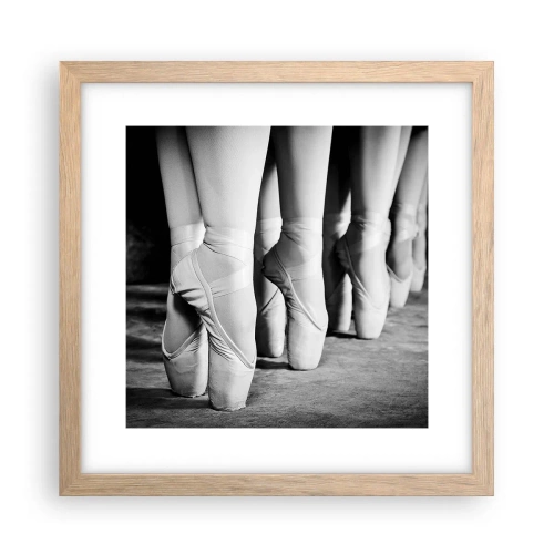Een poster in een licht eiken lijst - Samen, lichtjes - 30x30 cm