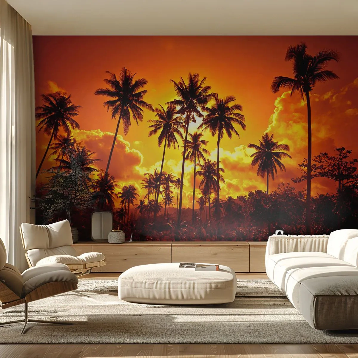 Fotobehang Premium Sand - Bergen staan