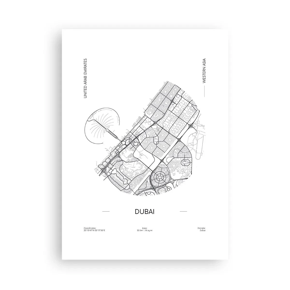 Poster - Anatomie van Dubai - 50x70 cm
