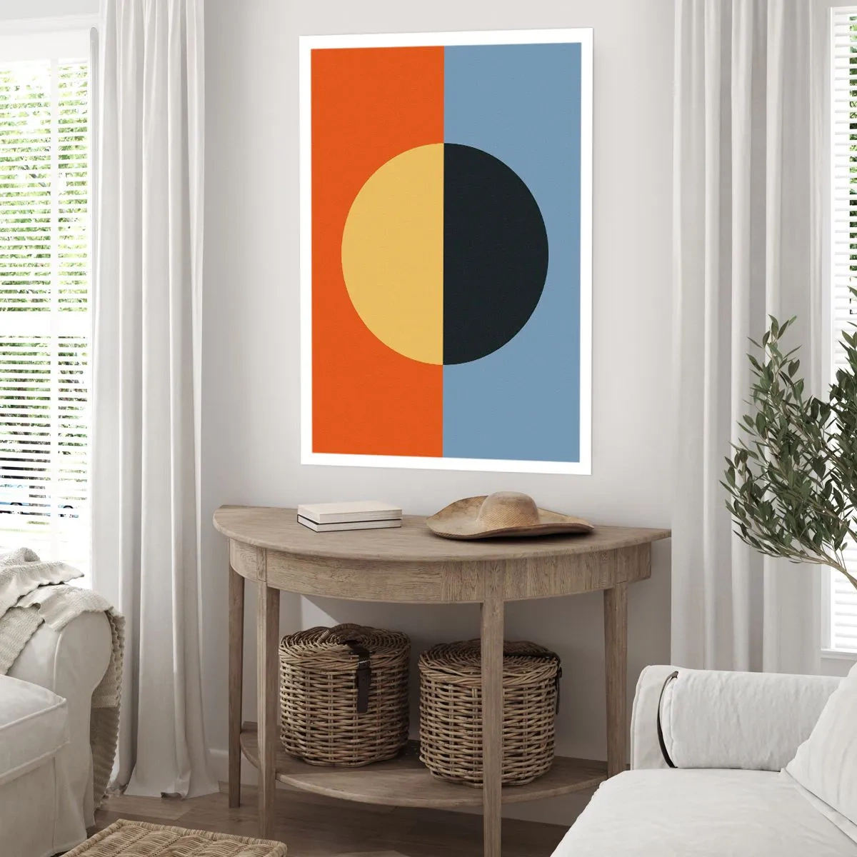 Poster - Een compositie van warmte en koelte - 30x40 cm