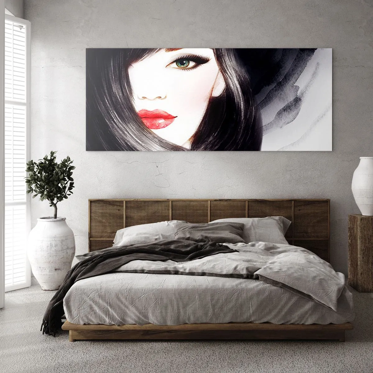 Schilderen op glas - Saffier look - 160x50 cm