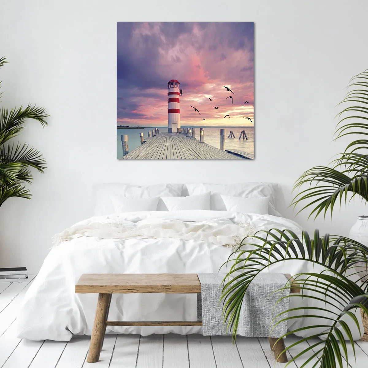 Schilderen op canvas - Het is tijd naar de haven te gaan - 60x60 cm