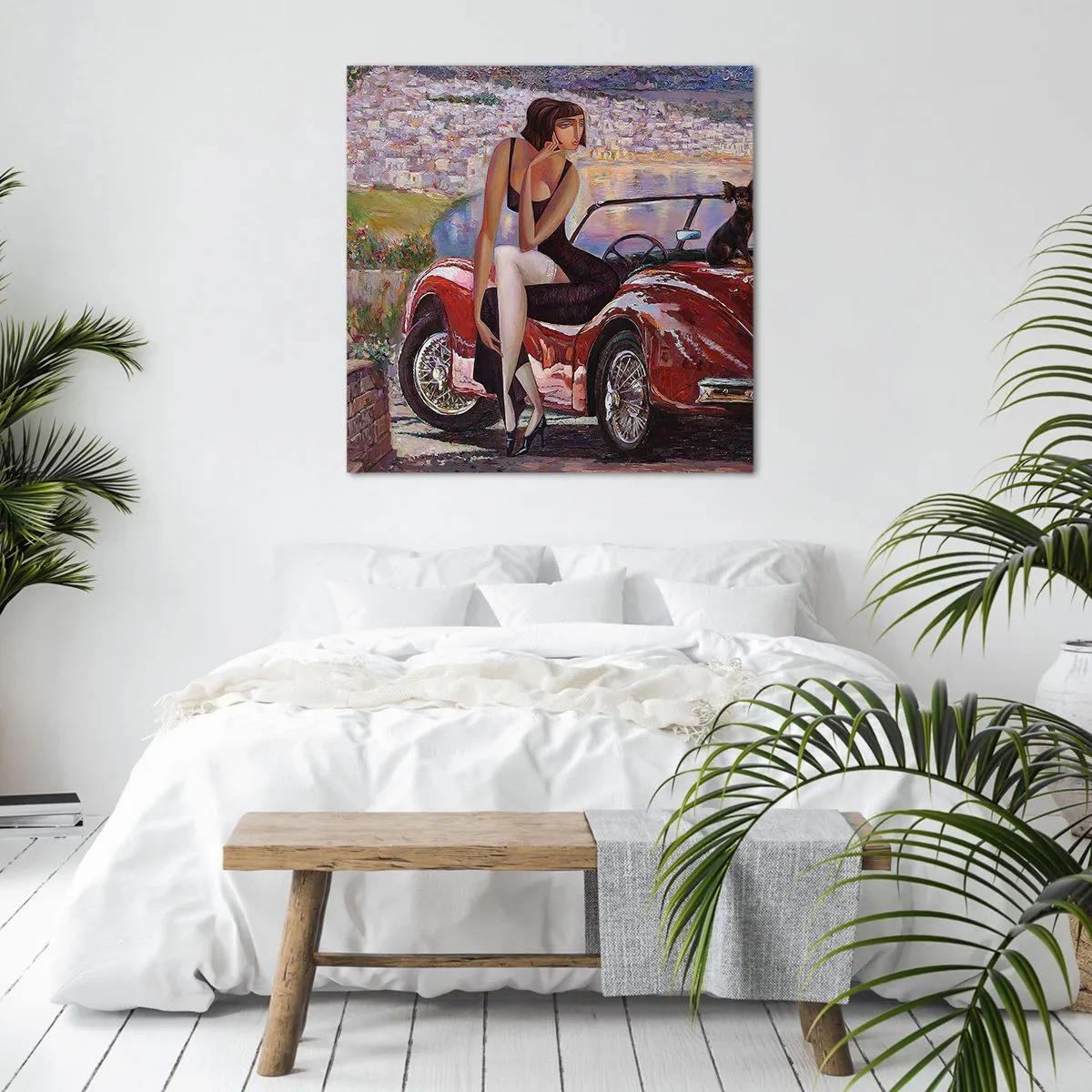 Schilderen op canvas - Zomer? Alleen aan de Rivièra - 70x70 cm