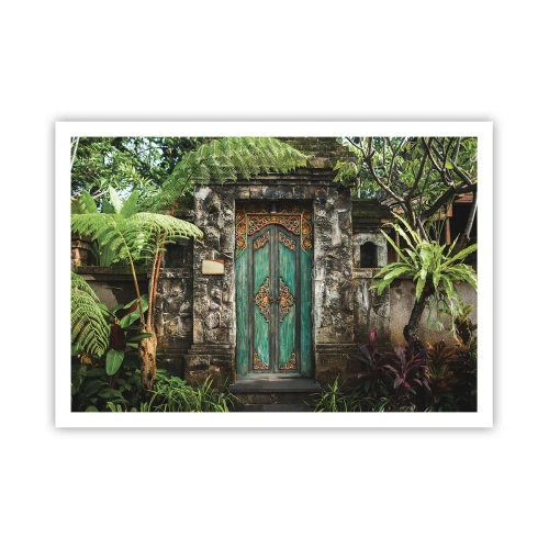 Poster - Een deur naar een exotische wereld - 100x70 cm
