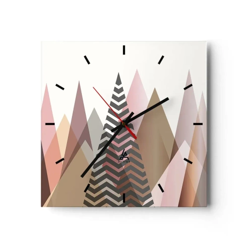 Wandklok - Klok - Piramidaal uitzicht - 30x30 cm