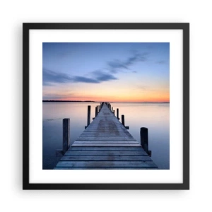 Poster in een zwarte lijst - De rust van een serene schemering - 40x40 cm