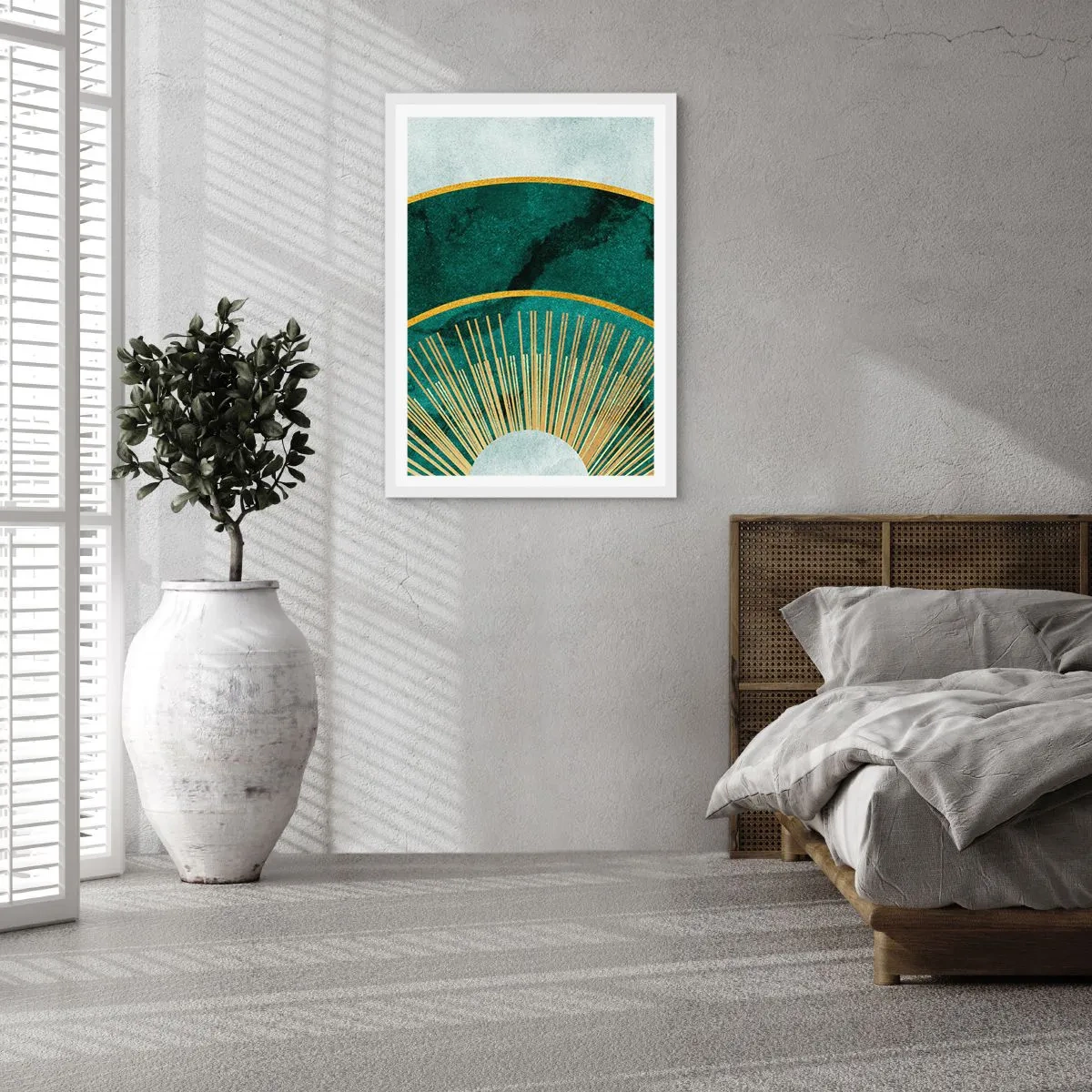 Poster in een witte lijst - Een ander zonnestelsel - 70x100 cm