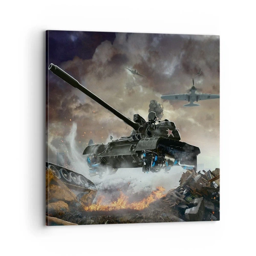 Schilderen op canvas - De strijd is verschrikkelijk en mooi - 70x70 cm