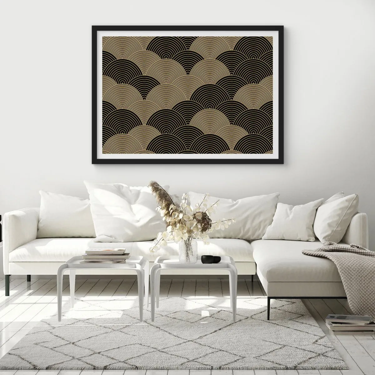 Poster in een zwarte lijst - Eenheid in veelheid - 100x70 cm