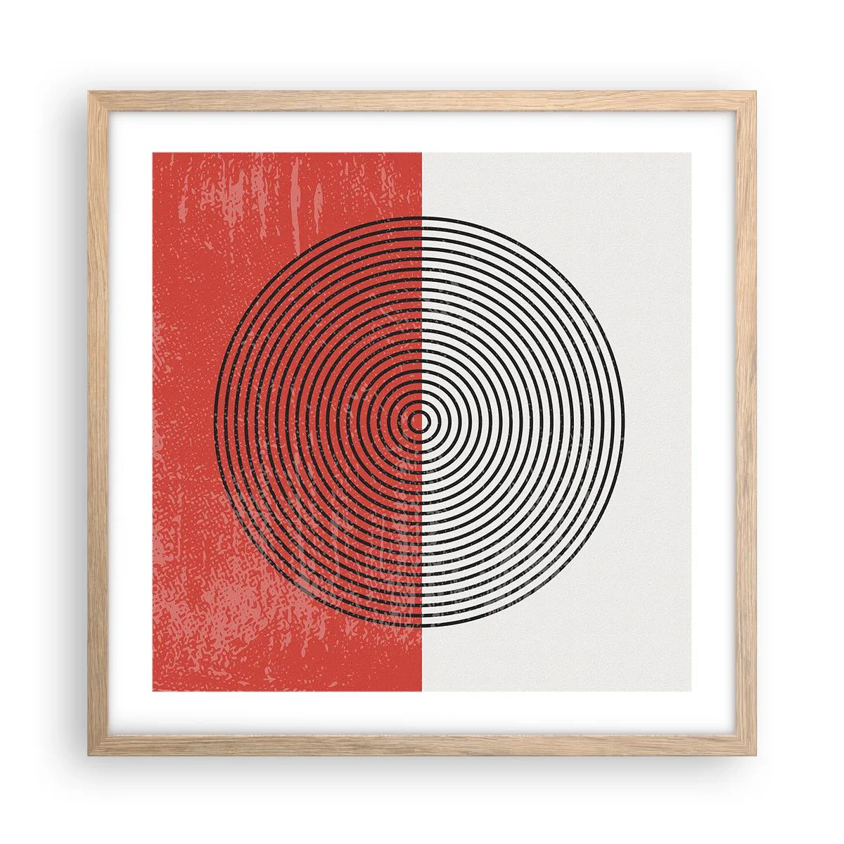 Een poster in een licht eiken lijst - Op de kop geslagen - 50x50 cm