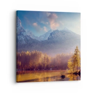 Schilderen op canvas - In bergen en dalen - 30x30 cm