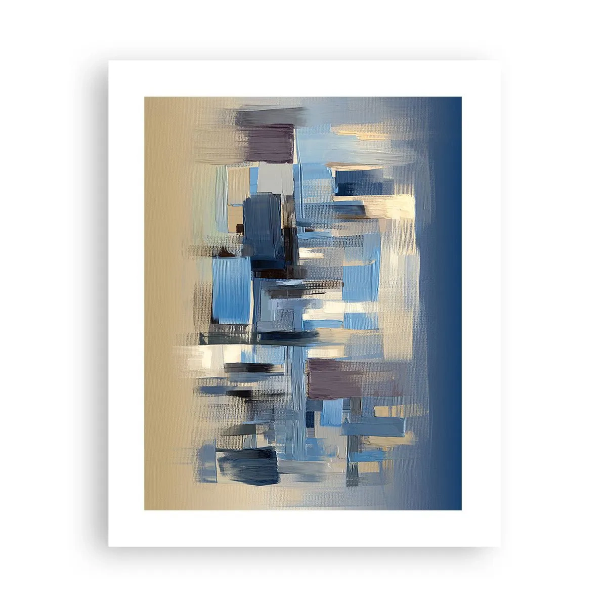 Poster - Blauwe constructie - 40x50 cm