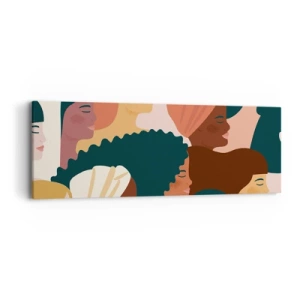 Schilderen op canvas - Alleen vrouwelijkheid - 90x30 cm