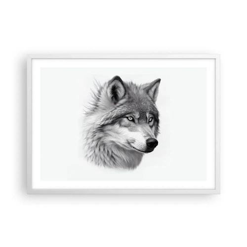 Poster in een witte lijst - Alfa – zonder twijfel - 70x50 cm