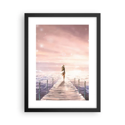 Poster in een zwarte lijst - In het licht van een droom - 30x40 cm