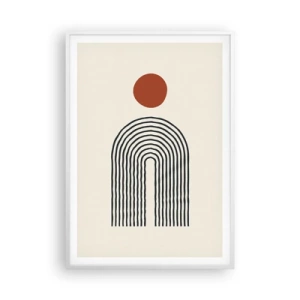 Poster in een witte lijst - Magnetisme van vormen en kleuren - 70x100 cm