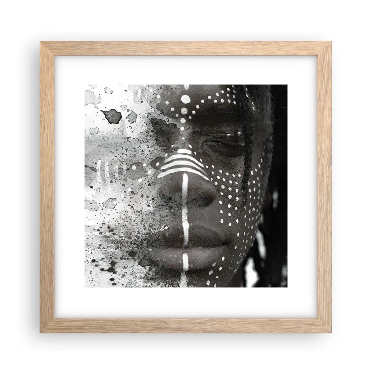 Een poster in een licht eiken lijst - Ontdek de oergeest - 30x30 cm