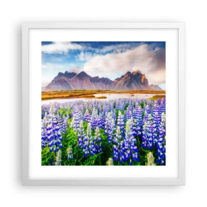 Poster in een witte lijst - Kracht en soberheid naast zachtheid - 40x40 cm