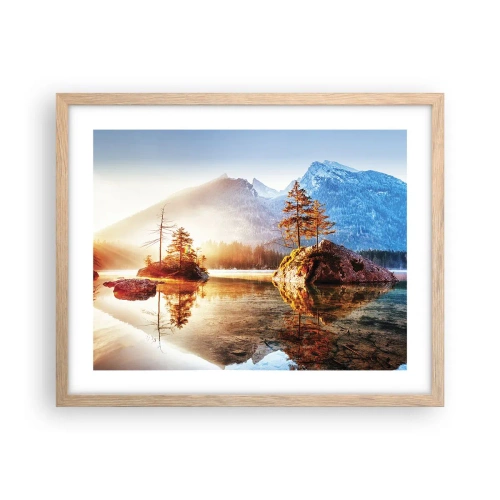 Een poster in een licht eiken lijst - De natuur in een nieuw licht - 50x40 cm