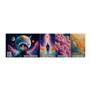 Fotobehang Monster Premium Sand - Filosofen hebben er niet van gedroomd - Astronaut, Futuristisch, Kosmos - 100x30 cm