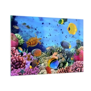 Schilderen op glas - En wat weten we over het leven... - 100x70 cm
