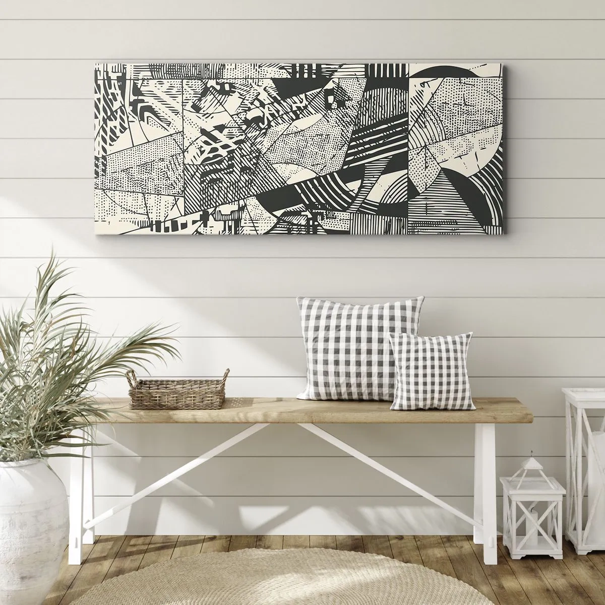 Schilderen op canvas - De dynamiek van nu - 140x50 cm