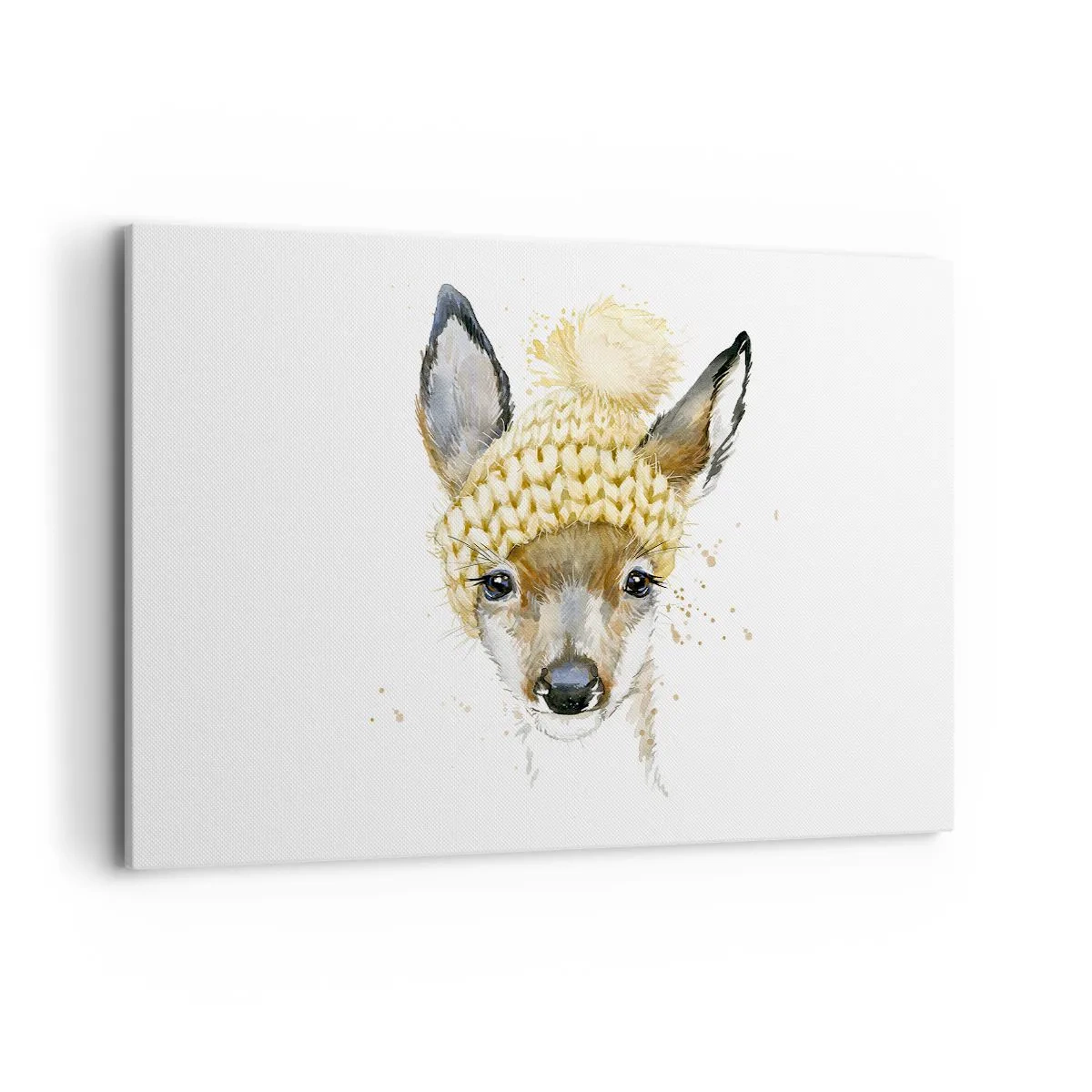 Schilderen op canvas - Voor de winter in een besneeuwd bos - 120x80 cm