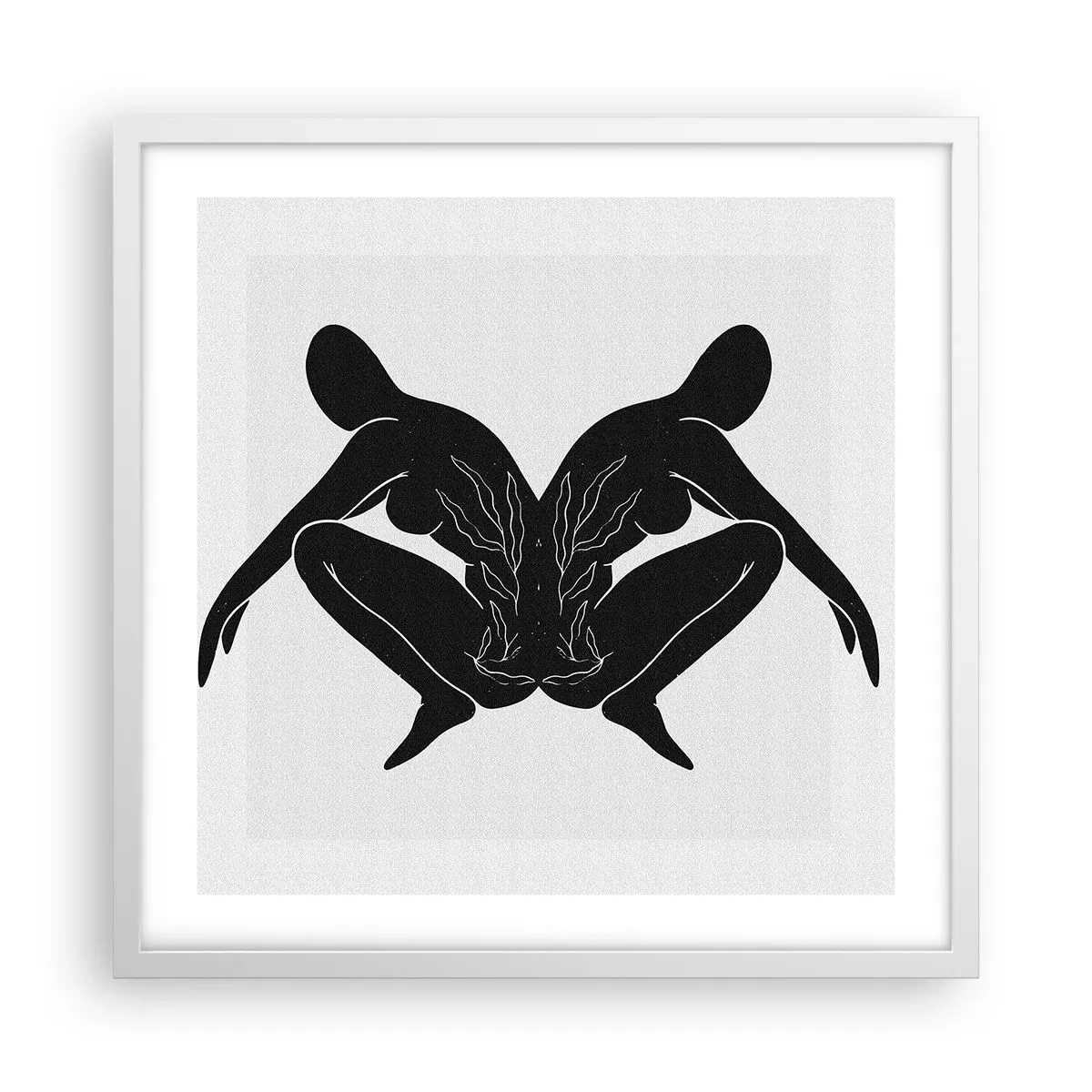 Poster in een witte lijst - Een gemeenschappelijke ziel - 50x50 cm