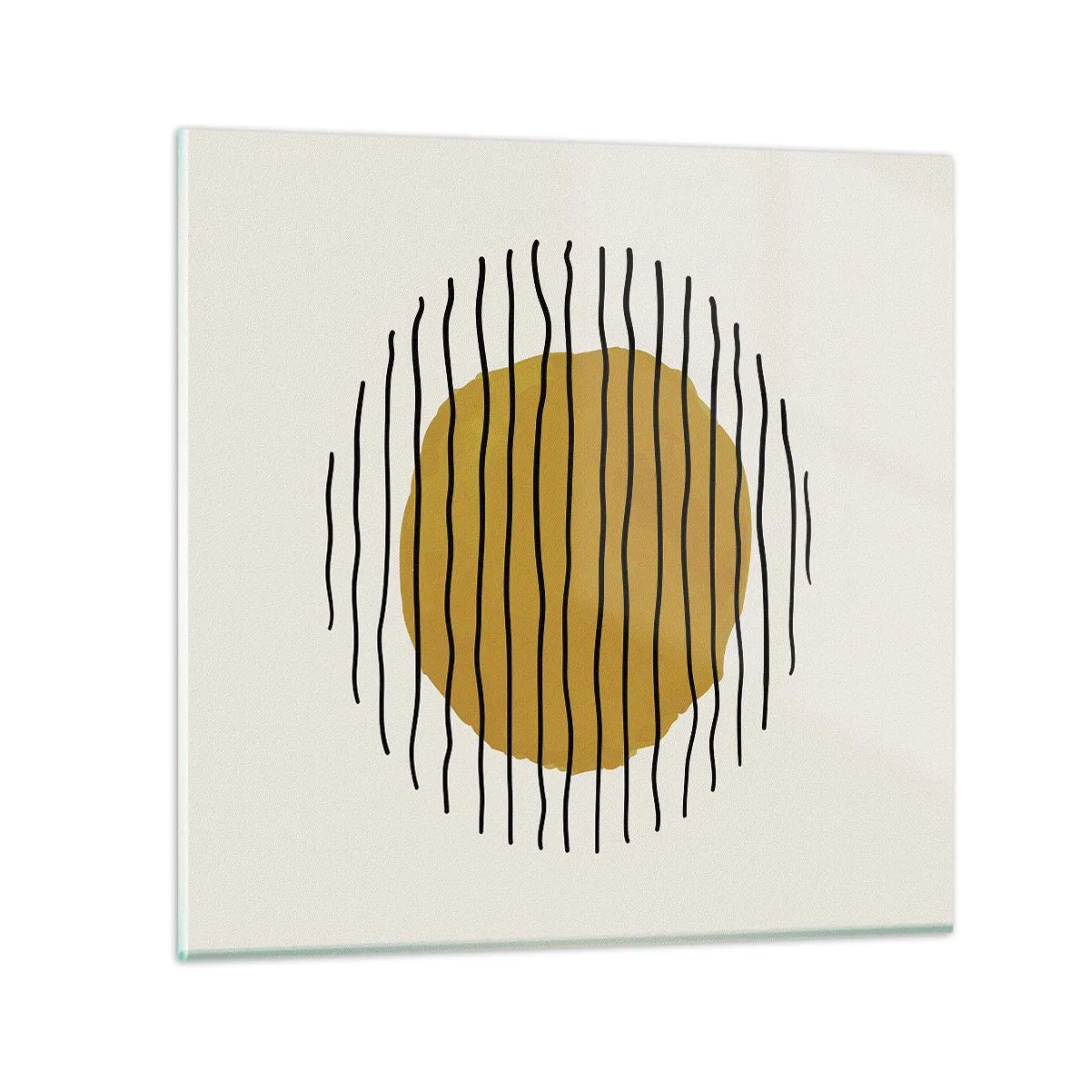 Schilderen op glas - Abstractie trillend van warmte - 60x60 cm