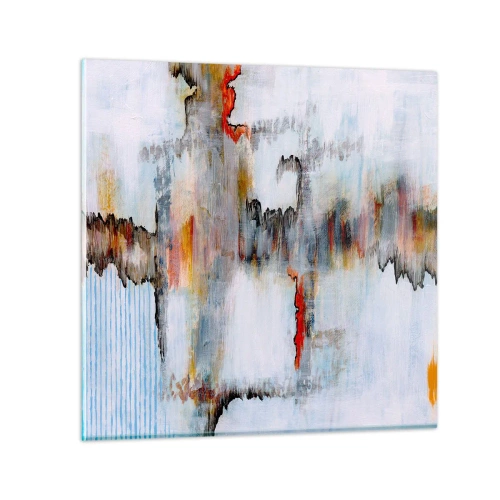 Schilderen op glas - Een stok op het water - 50x50 cm