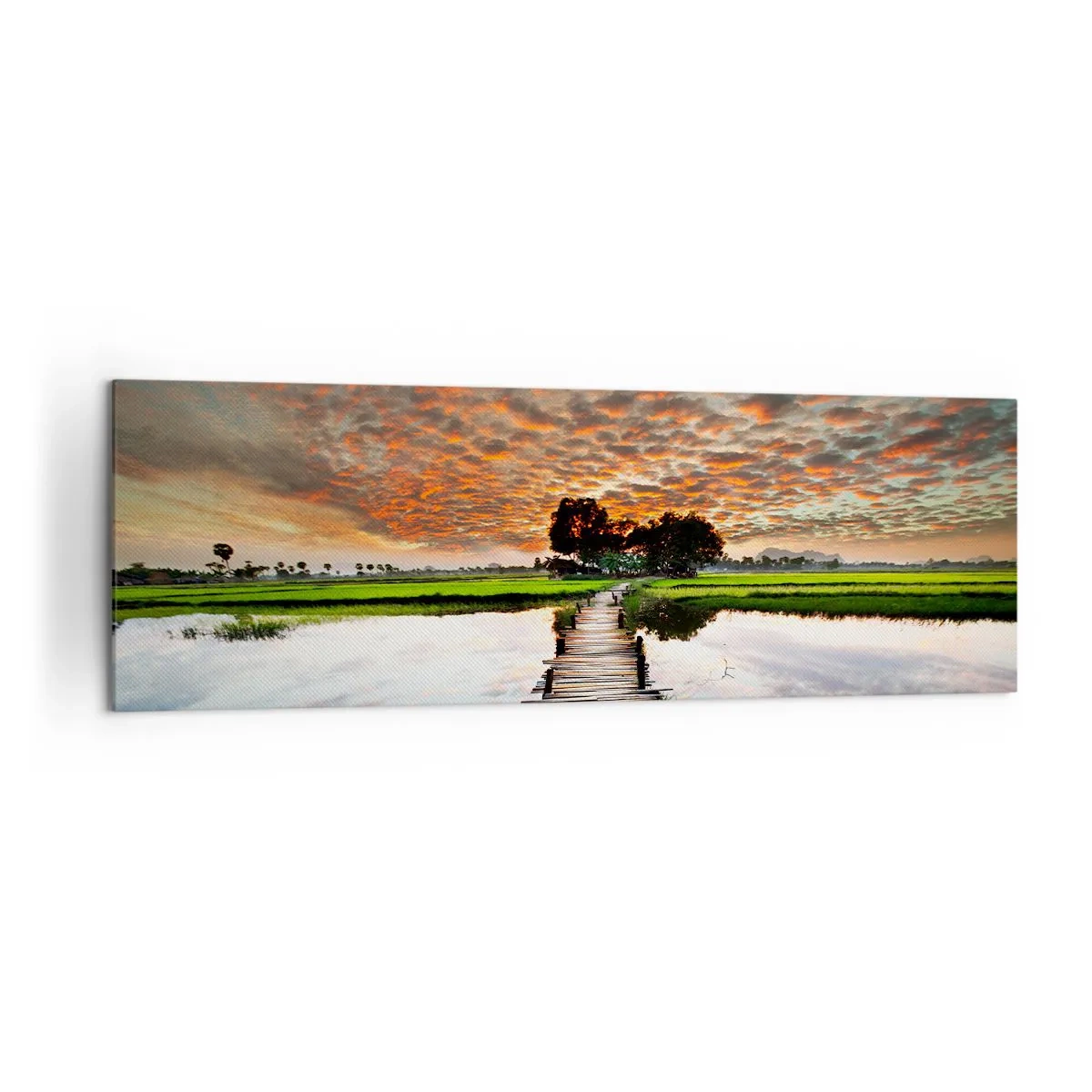 Schilderen op canvas - Strek je armen - ademen - 160x50 cm