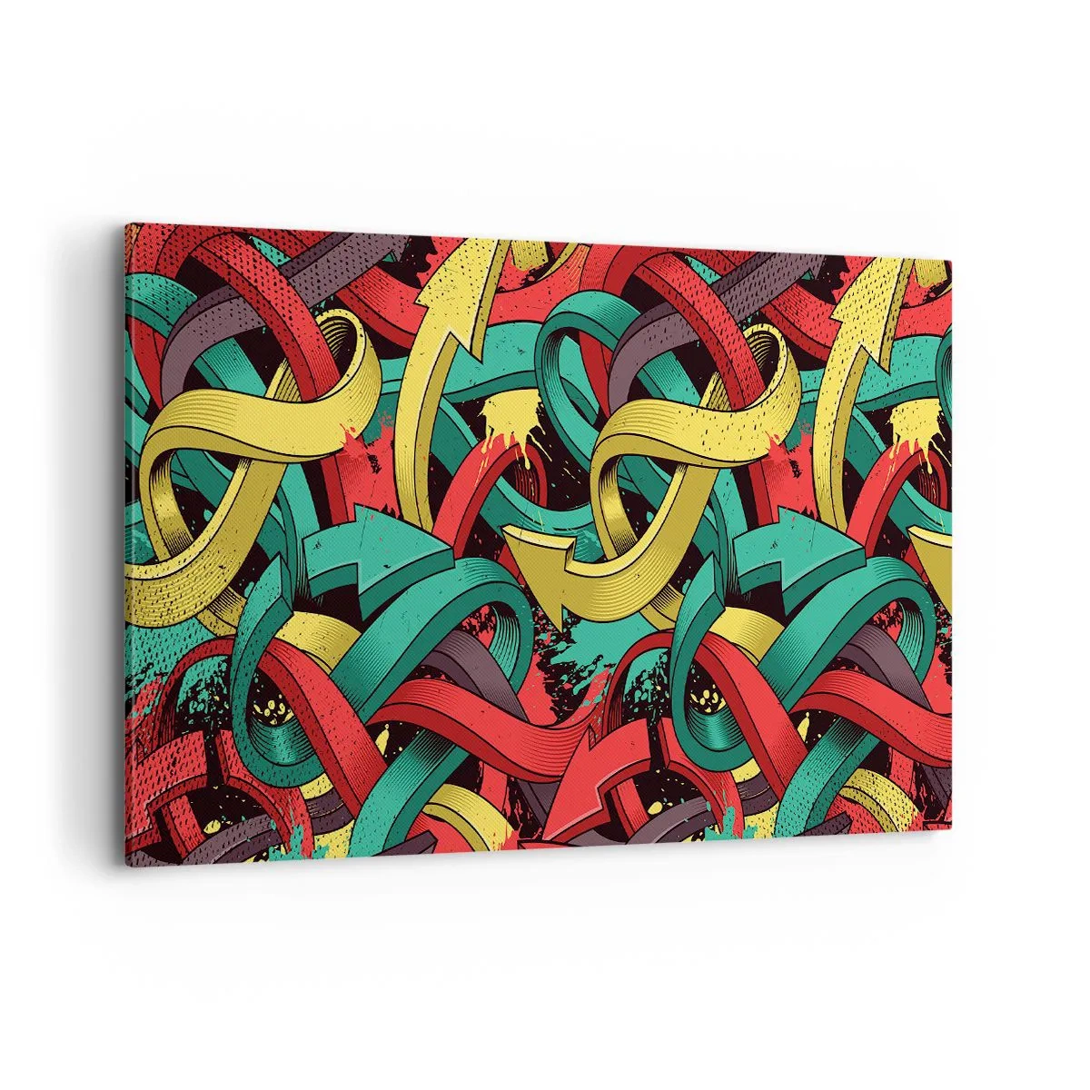 Schilderen op canvas - Welke weg naar het doel? - 120x80 cm