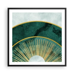 Poster in een zwarte lijst - Een ander zonnestelsel - 60x60 cm