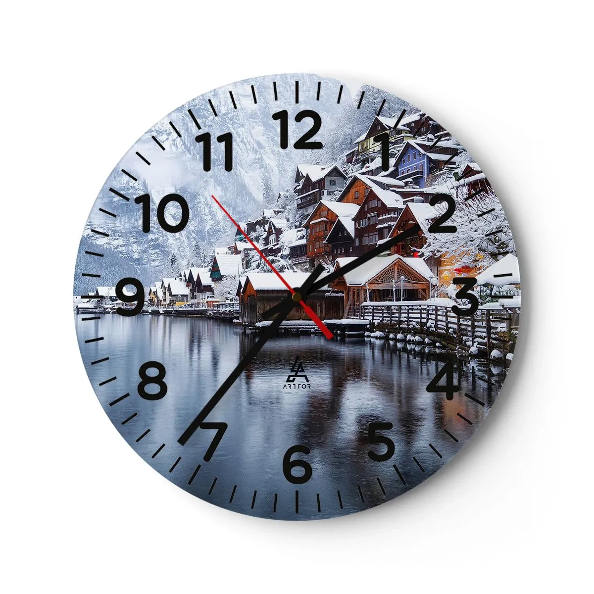 Wandklok - Klok - In winterdecoratie - 30x30 cm