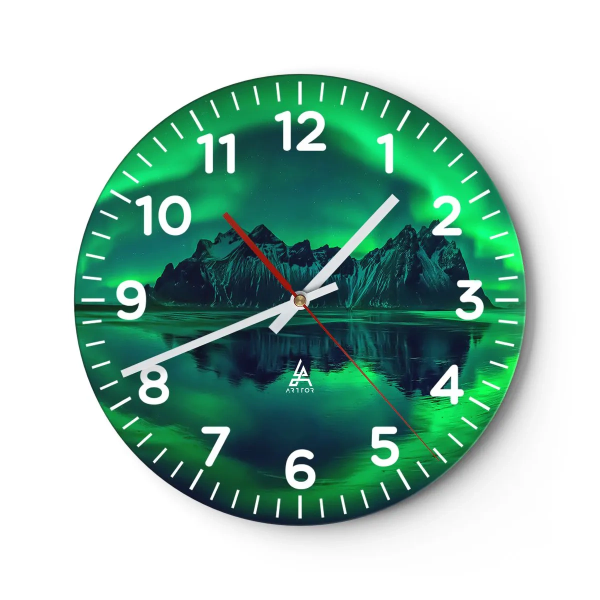 Wandklok - Klok - In de armen van de aurora - 30x30 cm