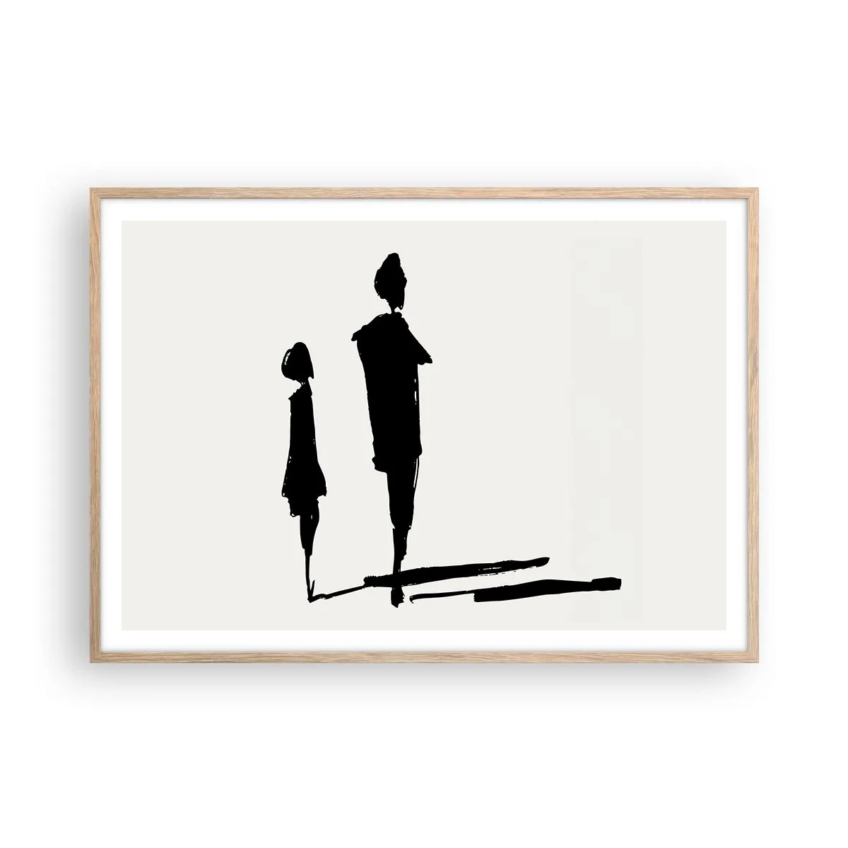 Een poster in een licht eiken lijst - Zeker samen? - 100x70 cm