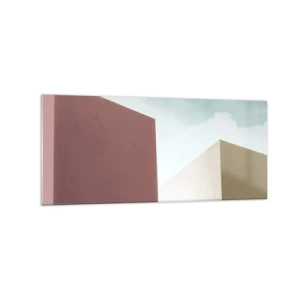 Schilderen op glas - De geometrie van een zonnige zomer - 120x50 cm