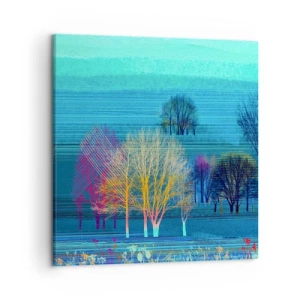 Schilderen op canvas - Een gekamd landschap - 50x50 cm